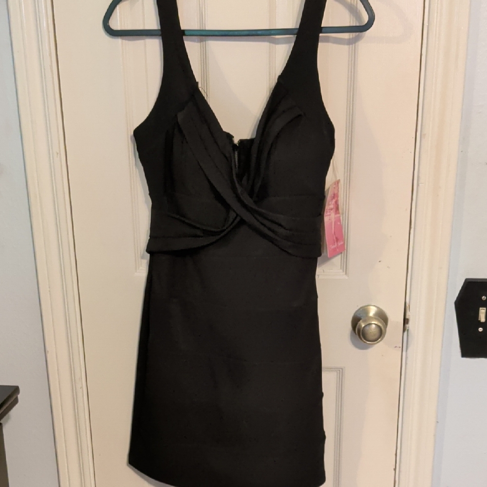 Emerald Sundae Black Mini Dress